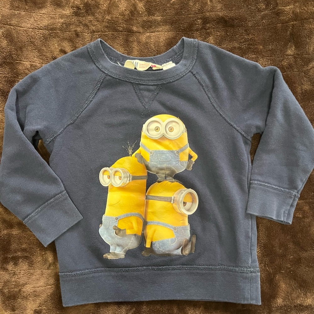 H&M Kids Navy Minions Sweatshirt